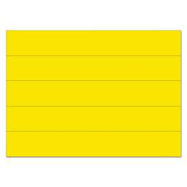 Dry Erase Magnetic Tape Strips, Yellow, 6" x 7/8", 25/Pack