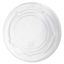 Kal-Clear/Nexclear Drink Cup Lids, Flat Lid with No Slot, Fits 12 to 20 oz Cold Cups, Clear, 1,000/Carton