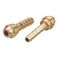 Barbed Hose Nipples, 200 PSIG, Brass, 3/8 in