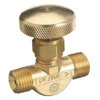 Non-Corrosive Gas Flow Valves, Brass, Non-Corrosive Gases, 1/4 in NPT(M)