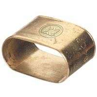 Oval Brass Dual Hose Braces, Brass, 0.535 x 1.071 in