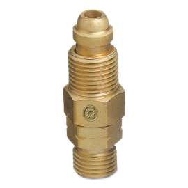 Inert Arc Hose & Torch Adapters, Brass, Straight, Male/Male, RH to RH