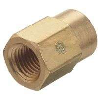 Pipe Thread Reducer Couplings, Connector, Brass, 1/4 in (NPT); 3/8 in (NPT)