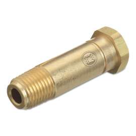 Regulator Inlet Nipples, CO2, 1/4 in (NPT), 2 1/2", Brass, CGA-320