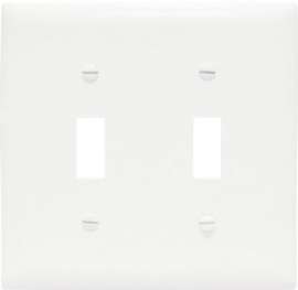 WHT 2G 2TOG Wall Plate