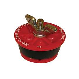 Oatey 33401 Test Plug, 2 in Connection, Plastic, Red