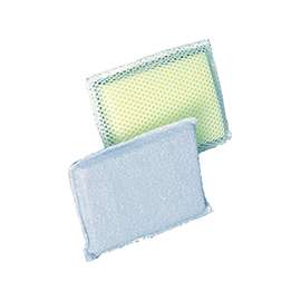 BIRDWELL 353-24 Scouring Sponge, 6-1/4 in L, 4 in W, 3/4 in Thick, Terry Cloth