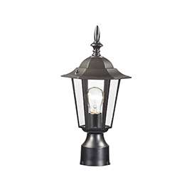 Boston Harbor AL8044-BK Post Lantern, 120 V, 60 W, A19 or CFL Lamp
