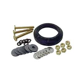 Danco 88913 Toilet Tank-to-Bowl Kit, Brass/Rubber/Steel, White