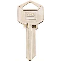 HY-KO 11010EZ1 Key Blank, Brass, Nickel, For: LSDA Cabinet, House Locks and Padlocks