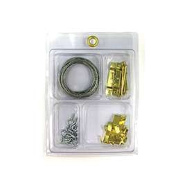 ProSource PH-82109-PS Picture Hanger Kit, Steel, Brass, Brass, 39-Piece