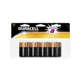 DURACELL MN14R8DWZ17 Battery, 1.5 V Battery, C Battery, Alkaline, Manganese Dioxide