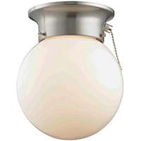 Boston Harbor F3015-3375-BN Ceiling Light Fixture, 0.5 A, 120 V, 60 W, 1-Lamp, A19 or CFL Lamp, Metal Fixture