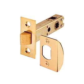 Defender Security E 2281 Passage Door Latch, Steel, Brass
