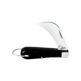 Electrician's Pocket Knife, 2 5/8", High Carbon Blade, Woodgrain Plastic, Black