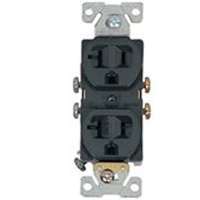 Eaton Wiring Devices 877B-BOX Duplex Receptacle, 2 -Pole, 20 A, 125 V, Side Wiring, Brown