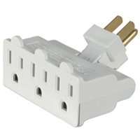 Eaton Wiring Devices 1192W-SP Outlet Tap, 2 -Pole, 15 A, 125 V, 3 -Outlet, NEMA: NEMA 5-15R, White