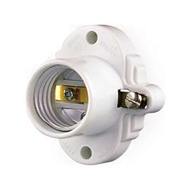 Eaton Wiring Devices S752WSP Cleat Socket, 250 V, 660 W, White