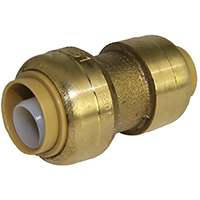 SharkBite U009LFA Tube Coupling, 1/2 x 3/8 in, Brass, 200 psi Pressure