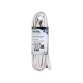 PowerZone Extension Cord, 16 AWG Cable, 1-15P Polarized Plug, 1-15R Polarized Receptacle, 10 ft L, 13 A, 125 V