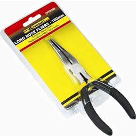 Long Nose High Carbon Steel Fishing Pliers, 6 1.2’’ (160mm) Hardened & tempered Carbon Steel, Polished finish for rust-proof, Yellow & Black Soft Cushion Grips