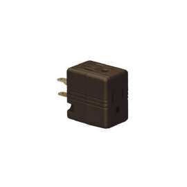 Eaton Wiring Devices 1482B-BOX Outlet Tap, 2 -Pole, 15 A, 125 V, 3 -Outlet, NEMA: NEMA 5-15R, Brown