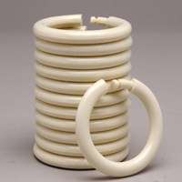 Simple Spaces SD-ORING-B3L Shower Curtain Ring, Plastic, Beige, 1 cm W, 2-3/8 in H