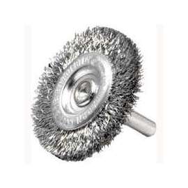 Weiler 36414 Wire Wheel Brush, 3 in Dia, 1/4 in Arbor/Shank, Steel Bristle