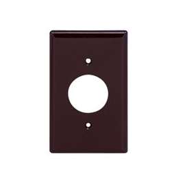 Eaton Wiring Devices 2131B-BOX Single Receptacle Wallplate, 4-1/2 in L, 2-3/4 in W, 1 -Gang, Thermoset, Brown