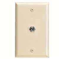 Eaton Wiring Devices 2128 2128V-BOX Wallplate, 4-1/2 in L, 2-3/4 in W, 1 -Gang, Thermoset, Ivory, High-Gloss