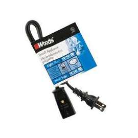 CCI 0293 Extension Cord, 2 ft L, 10 A, 125 V, Black