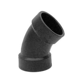 Thrifco Plumbing 6792504 1/8 Bend Pipe Elbow, 4 in, Hub, 45 deg Angle, ABS, Black