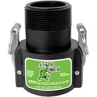 GREEN LEAF 150B/GLP150BNL Cam Lever Coupling, 1-1/2 in, Female x MNPT, Glass Filled Polypropylene