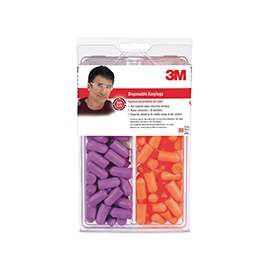 TEKK Protection 7000122742 Disposable Ear Plugs, 32 dB NRR, Foam Ear Plug, Orange/Purple Ear Plug