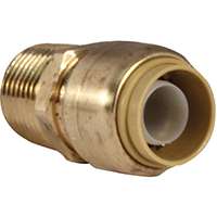 SharkBite U120LFA Pipe Connector, 1/2 in, MNPT, Brass, 200 psi Pressure