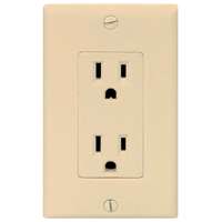 Eaton Wiring Devices C1507V Duplex Receptacle, 2 -Pole, 15 A, 125 V, NEMA: 5-15R, Ivory