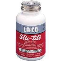 Slic-Tite Paste Thread Sealants w/ PTFE, 1/4 pt Brush-In-Cap, White