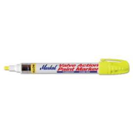 Paint-Riter Valve Action Paint Marker, Fluorescent Yellow, 1/8 in, Medium