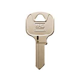 HY-KO 11010AB13 Key Blank, Brass, Nickel, For: Abus Cabinet, House Locks and Padlocks