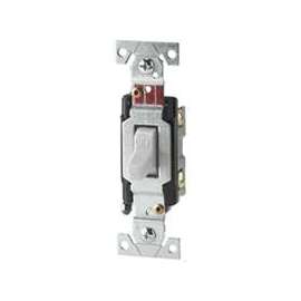 Eaton Wiring Devices CS120W Toggle Switch, 20 A, 120/277 V, Screw Terminal, Nylon Housing Material, White