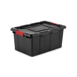 Sterilite 14649006 Industrial Tote, Plastic, Black, 25-3/4 in L, 17-1/4 in W, 11-7/8 in H