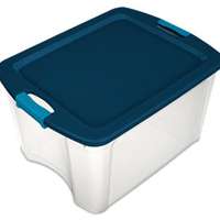 Sterilite 14469606 Carry Tote, Plastic, Clear, 23-5/8 in L, 18-5/8 in W, 13-5/8 in H