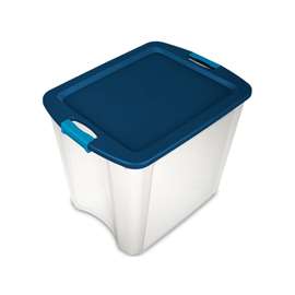 Sterilite 14489604 Carry Tote, Plastic, Clear, 23-5/8 in L, 18-5/8 in W, 20-1/8 in H