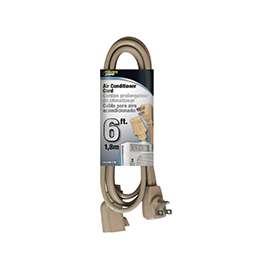 PowerZone OR681506 Extension Cord, SPT-3, Vinyl, Beige, For: Air conditioner and Appliances