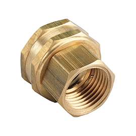 Orbit 53037 Hose to Pipe Adapter, 3/4 x 1/2 in, FHT x FNPT, Brass