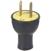 Eaton Wiring Devices BP3123BK Electrical Plug, 2 -Pole, 15 A, 125 V, NEMA: NEMA 1-15, Black