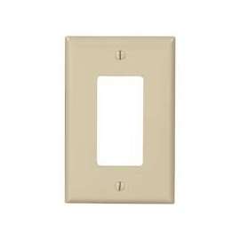 WALL PLATE 1GANG DECR MID IVRY