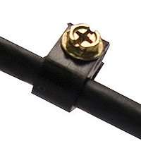 GB PEC-31525 Coaxial Cable Clamp, Polyethylene, Black