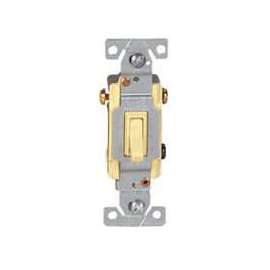 EATON 1303-7V-10-L Toggle Switch, 15 A, 120 V, 3 -Position, Push-In Terminal, Polycarbonate Housing Material