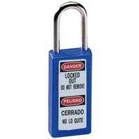 No. 410 & 411 Lightweight Xenoy Safety Lockout Padlocks, Blue, Keyed Diff.